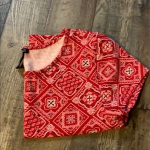 Paisley red summer crop top